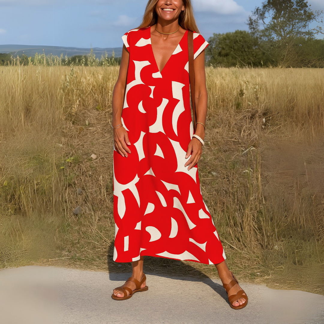 Grace | Elegant V-Neck Maxi Dress