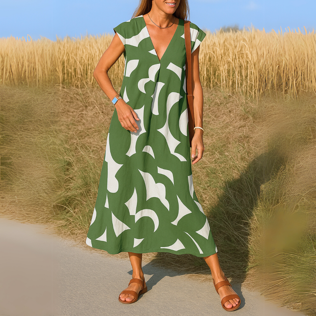 Grace | Elegant V-Neck Maxi Dress