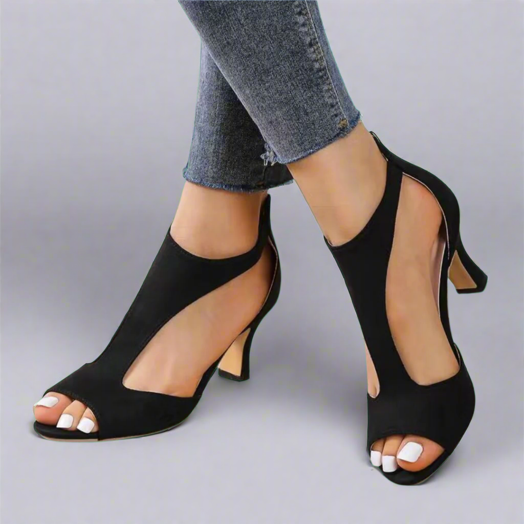 Alison - Elegant Open Toe Heels