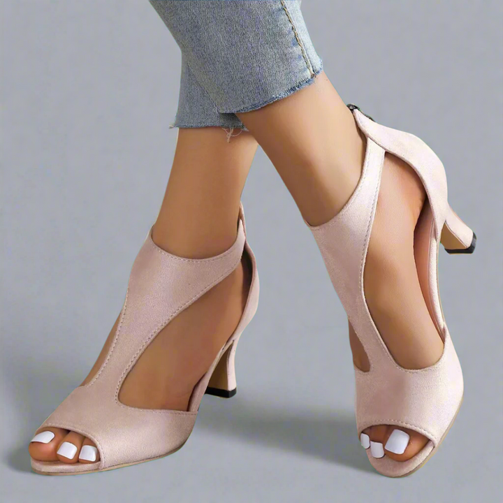 Alison - Elegant Open Toe Heels