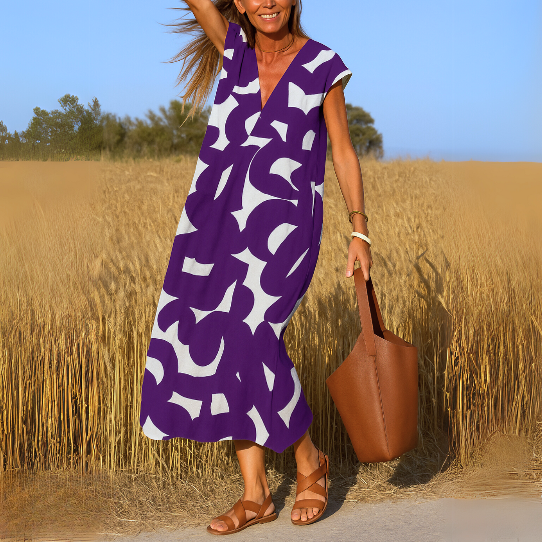 Grace | Elegant V-Neck Maxi Dress
