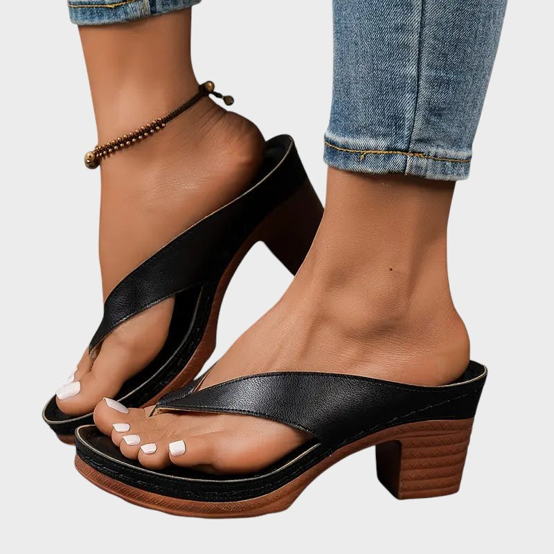 Amelie - Orthopaedic Slippers With Heel