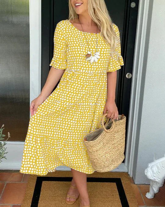 Elsie | Vintage-Inspired Polka Dot Midi Dress