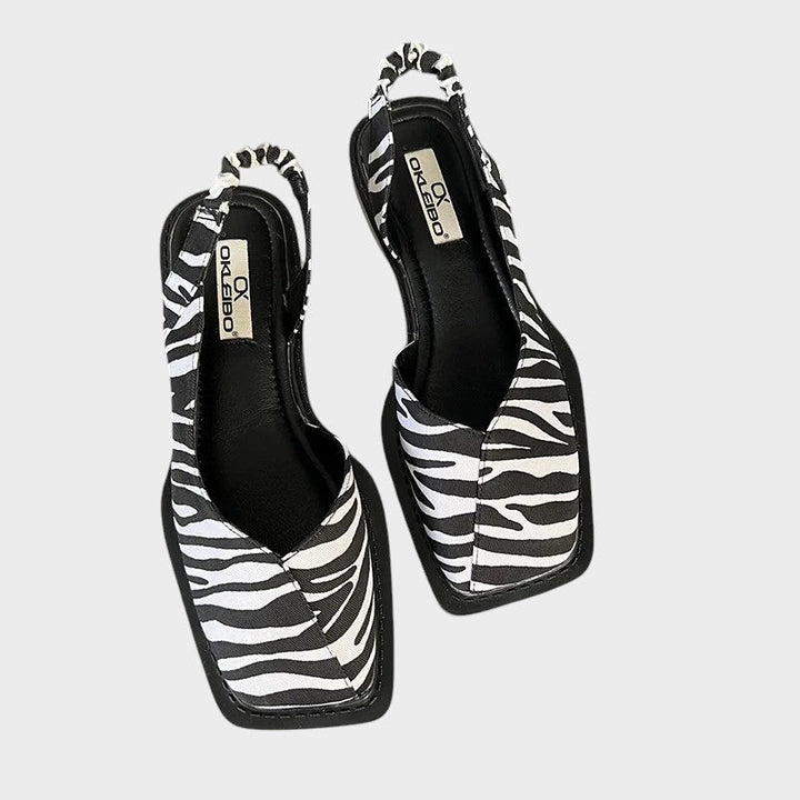 Jane - Slingback Sandals with Square Toe