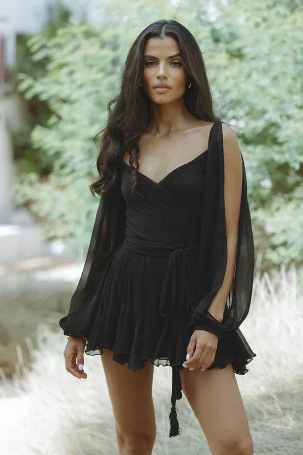 Ella | Elegant Dress with Sheer Sleeves