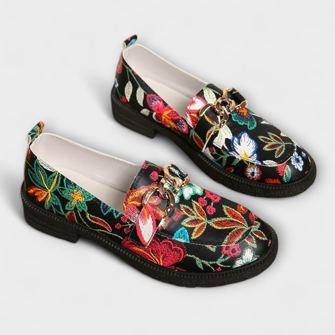 Lily - Elegant Floral Loafers